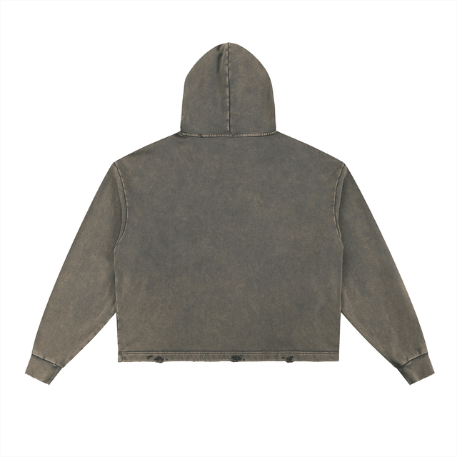 THANKFUL — Vintage Washed Frayed Hem Hoodie - Avodah Dynamics