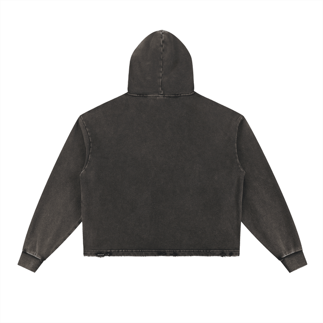 THANKFUL — Vintage Washed Frayed Hem Hoodie - Avodah Dynamics